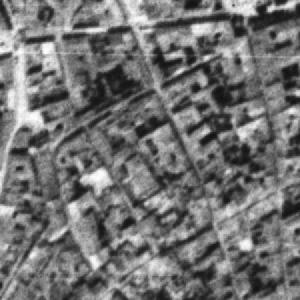 Vista aérea del barrio en 1946