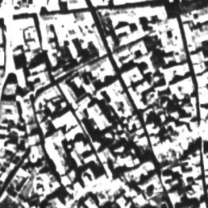 Vista aérea del barrio en 1956