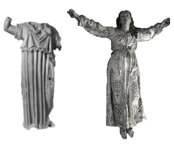 La imagen de la Minerva de Pelegrina comparada con una representación diciochesca de Santa Librada
